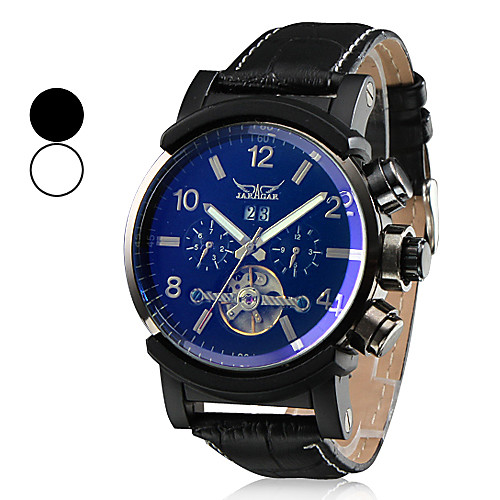 

Men's Skeleton Watch Analog Calendar / date / day Hollow Engraving