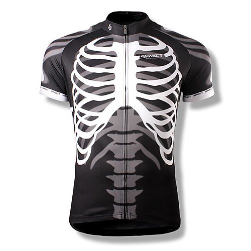 

SPAKCT Men's Short Sleeve Cycling Jersey Polyester Skeleton Bike Jersey Top Mountain Bike MTB Road Bike Cycling Breathable Quick Dry Sports Clothing Apparel / Advanced / Expert / Advanced / Expert