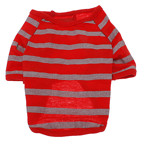 

Dog Shirt / T-Shirt Stripes Dog Clothes Puppy Clothes Dog Outfits Breathable Costume for Girl and Boy Dog Cotton XS S M L