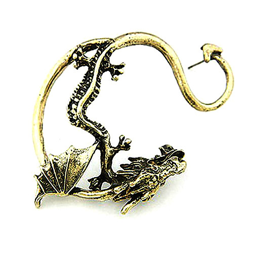 

Men's Ear Cuff Dragon Personalized European Fashion Earrings Jewelry Silver / Golden For Christmas Gifts Halloween Daily