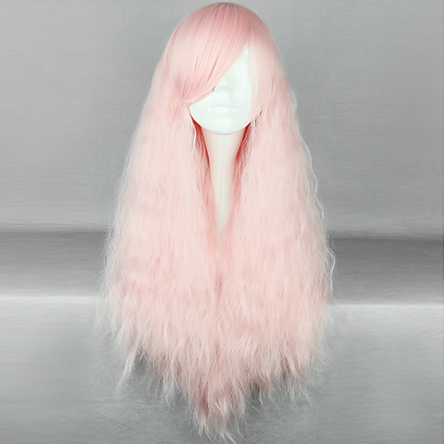 

Cosplay Wigs Women's 28 inch Heat Resistant Fiber Pink Pink Anime