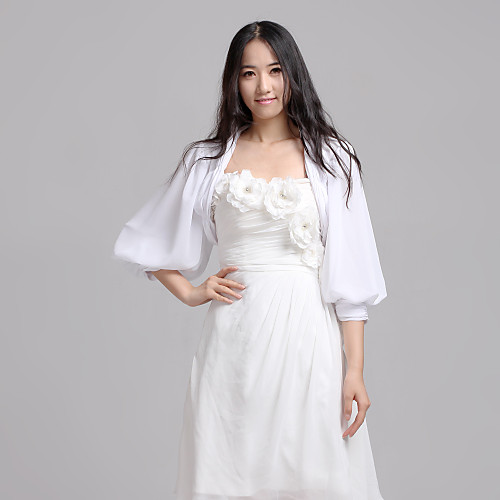

Coats / Jackets Chiffon Wedding / Party Evening / Casual Wedding Wraps With