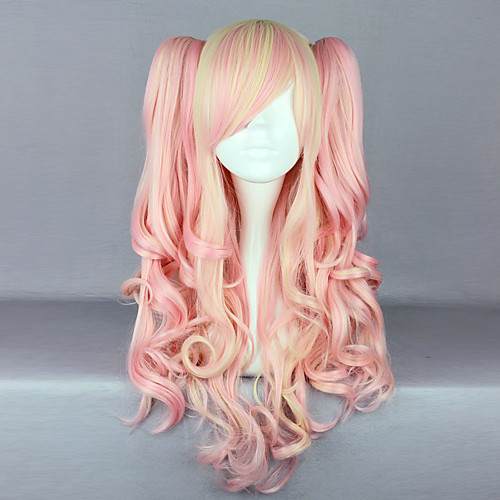 

Cosplay Wigs Women's 28 inch Heat Resistant Fiber Pink Anime