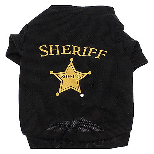 

Dog Shirt / T-Shirt Puppy Clothes Police / Military Letter & Number Dog Clothes Puppy Clothes Dog Outfits Black Costume for Girl and Boy Dog Terylene XS S M L