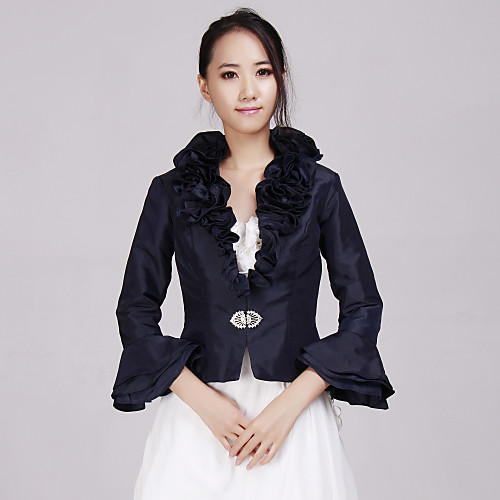 

Coats / Jackets Taffeta Wedding / Party Evening / Casual Wedding Wraps With Beading / Ruffles