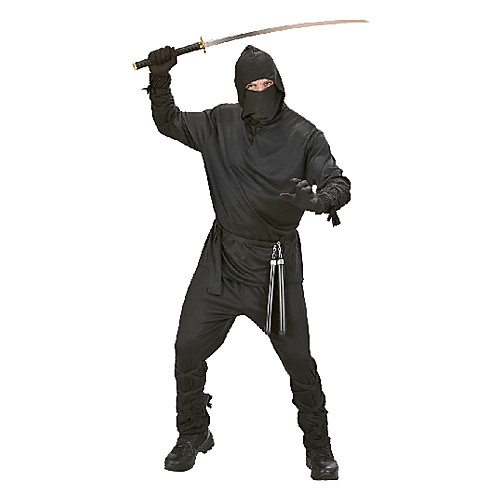 

Ninja Cosplay Costume Men's Halloween Carnival New Year Festival / Holiday Satin Men's Easy Carnival Costumes Solid Colored / Coat / Pants / Headpiece / Belt / Mask