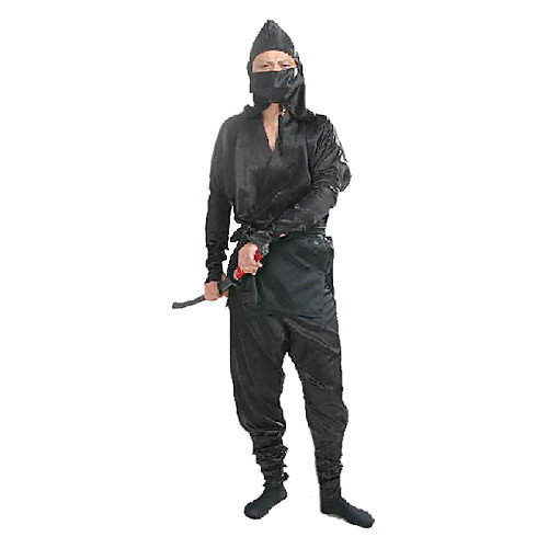 

Ninja Cosplay Costume Men's Halloween Carnival New Year Festival / Holiday Satin Men's Easy Carnival Costumes / Pants / Headpiece / Belt / Mask / Kimono Coat