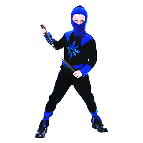 

Ninja Warrior Cosplay Costume Kid's Halloween Carnival Children's Day Festival / Holiday Satin Easy Carnival Costumes / Coat / Pants / Headpiece / Shawl / Belt