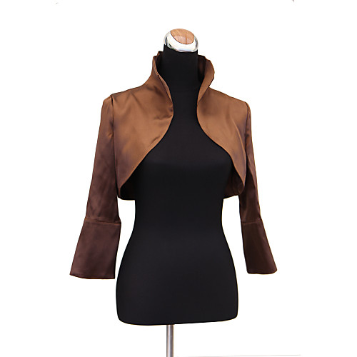

Long Sleeve Coats / Jackets Stretch Satin Wedding / Party Evening Wedding Wraps With