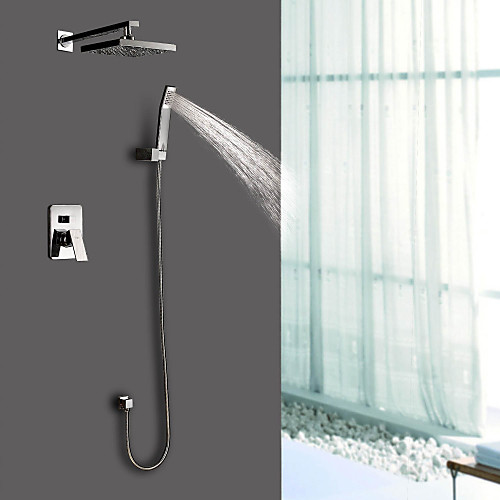 

1279 Sprinkle Shower Faucets - Contemporary Chrome Wall Mount Four Holes