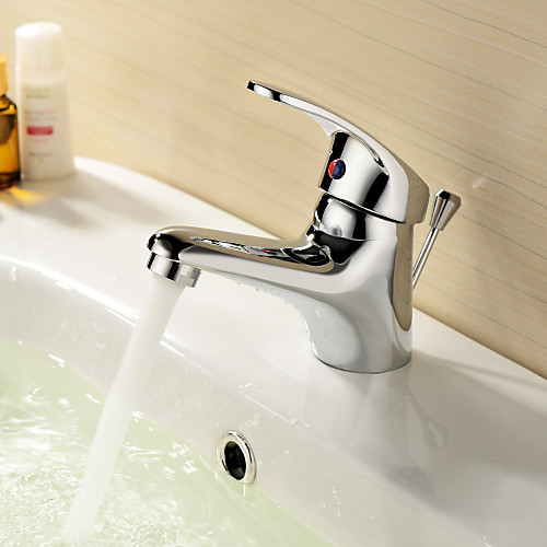 

Bathroom Sink Faucet - Standard Chrome Centerset One Hole / Single Handle One HoleBath Taps