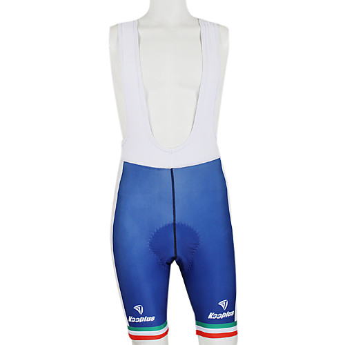 

Malciklo Men's Women's Cycling Bib Shorts Elastane Blue / White Italy Champion National Flag Bike Bib Shorts Bottoms Mountain Bike MTB Road Bike Cycling Windproof Quick Dry Waterproof Zipper Sports