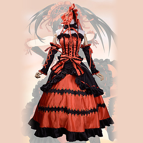 

Inspired by Date A Live Kurumi Tokisaki Anime Cosplay Costumes Japanese Cosplay Suits Vintage Dress More Accessories Headband For Women's / Ribbon / Satin / Ribbon