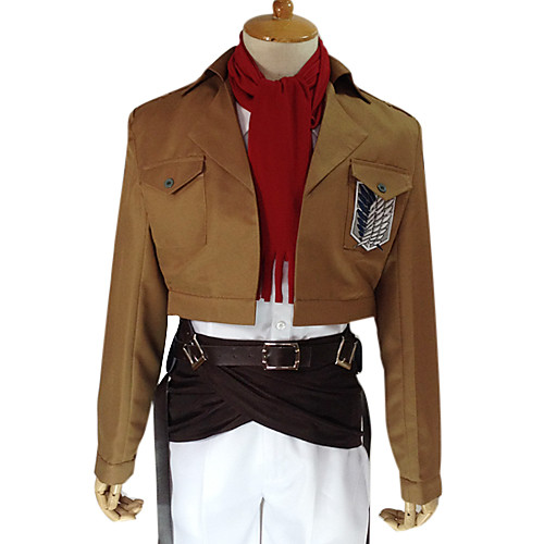 

Inspired by Attack on Titan Mikasa Ackermann Anime Cosplay Costumes Japanese Cosplay Suits Solid Colored Long Sleeve Coat Shirt Pants For Men's Women's / Waist Accessory / Belt / Strap / Badge