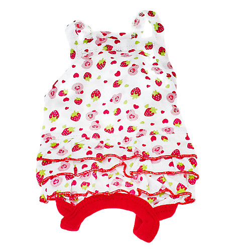 

Dog Dress Fruit Dog Clothes Puppy Clothes Dog Outfits Red Costume for Girl and Boy Dog Cotton XS S M L