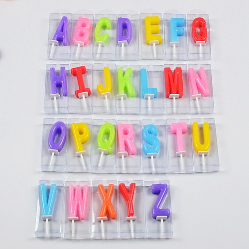 

Wedding Décor Letter Shaped Wax Candle (Random Color) Wedding Reception