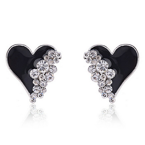 

Women's Stud Earrings Drop Earrings Heart Ladies Earrings Jewelry White / Black For 1pc