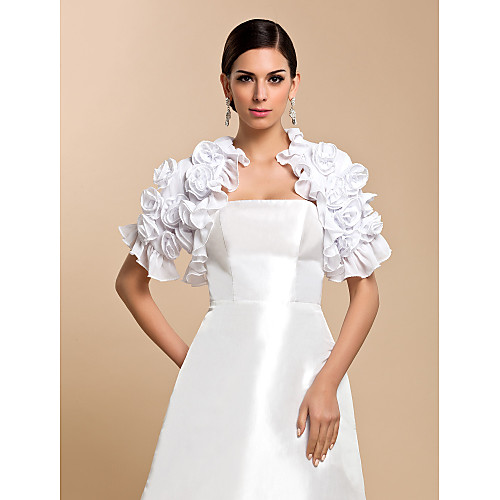 

Short Sleeve Coats / Jackets Chiffon Wedding / Party Evening / Casual Wedding Wraps With