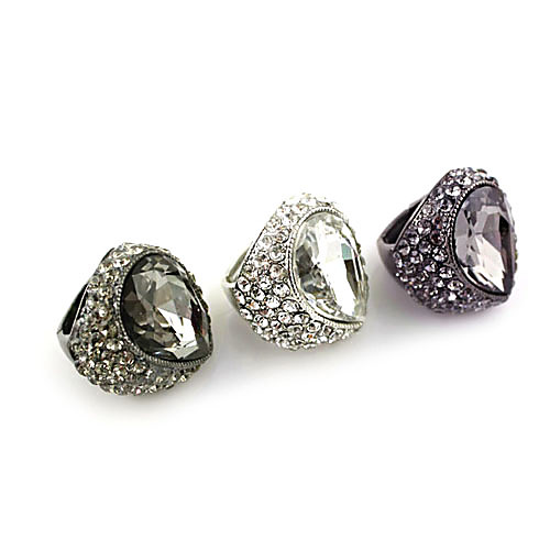 

Men's Statement Ring Crystal White Black Purple Rhinestone Alloy Fashion Party Daily Jewelry