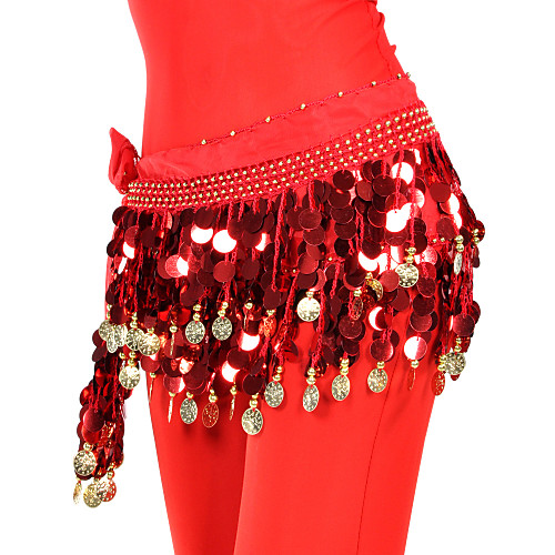 

Belly Dance Coin Beading Sequin Women's Training Chiffon / Ballroom