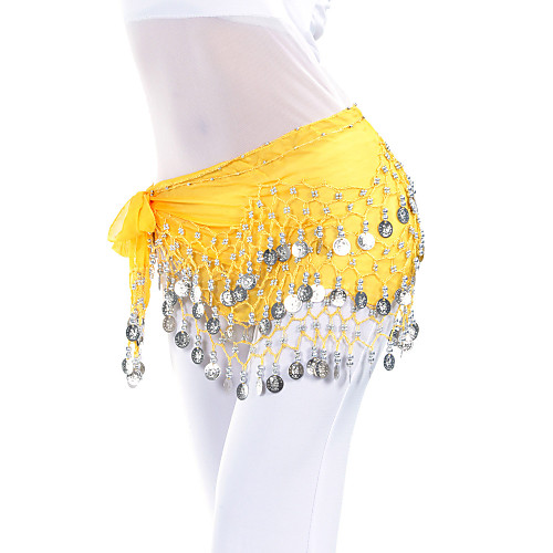 

Belly Dance Hip Scarf Coin Beading Women's Training Chiffon / Ballroom