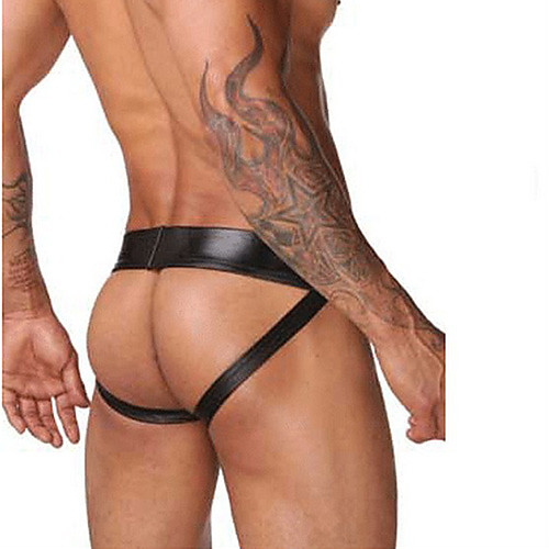 

Men's Hole G-string Underwear Solid Colored Low Waist Black Gold Silver