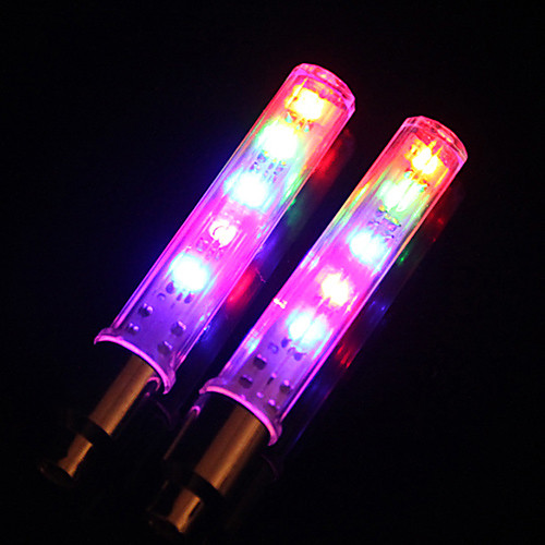 

Bike Decorative Light 5 LEDs Bike Tire Valve Cap Tube Lights Waterproof Styling 7 Flash Function Emergency Warning Light