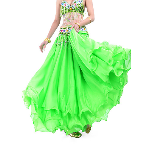 

Belly Dance Skirt Draping Tier Women's Training Natural Chiffon / Ballroom