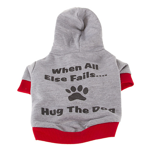 

Dog Hoodie Letter & Number Casual / Daily Sports Winter Dog Clothes Puppy Clothes Dog Outfits Breathable Gray Light Blue Costume for Girl and Boy Dog Cotton XS S M L