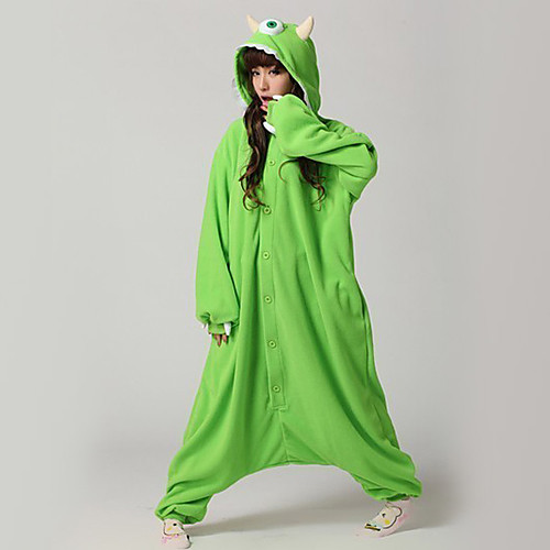 

Adults' Kigurumi Pajamas One-Eyed Monster Animal Onesie Pajamas Polar Fleece Green Cosplay For Men and Women Animal Sleepwear Cartoon Festival / Holiday Costumes