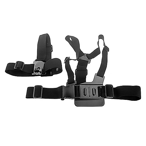 

black chest head mount harness for gopro hd hero 2 3