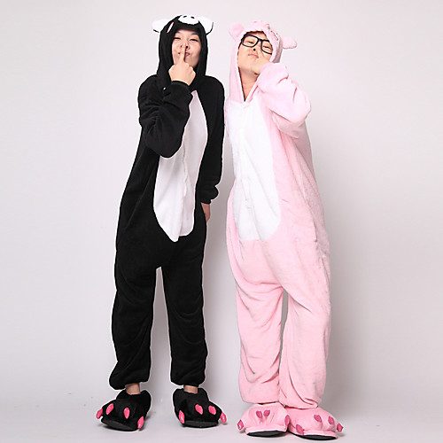 

Adults' Kigurumi Pajamas Piggy / Pig Animal Onesie Pajamas Flannel Toison Black / Pink Cosplay For Men and Women Animal Sleepwear Cartoon Festival / Holiday Costumes