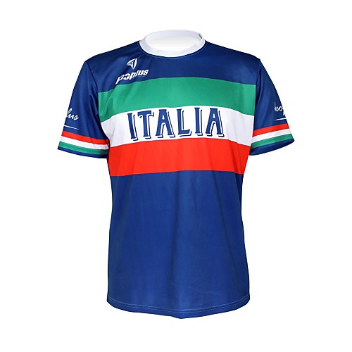 

Malciklo Men's Women's Short Sleeve Cycling Jersey Polyester Italy Champion National Flag Bike Jersey Top Mountain Bike MTB Road Bike Cycling Breathable Quick Dry Ultraviolet Resistant Sports