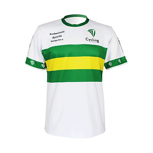 

Malciklo Men's Women's Short Sleeve Cycling Jersey Polyester White / Green Australia Champion National Flag Bike Jersey Top Mountain Bike MTB Road Bike Cycling Breathable Quick Dry Ultraviolet