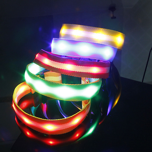 

Dog Collar LED Lights Nylon Yellow Red