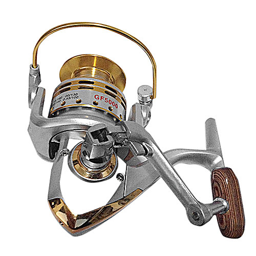 

Fishing Reel Spinning Reel 5.5:1 Gear Ratio5 Ball Bearings Right-handed / Left-handed / Hand Orientation Exchangable Sea Fishing / Bait Casting / Freshwater Fishing - GF5000