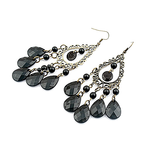 

Women's Drop Earrings Hanging Earrings Chandelier Drop Ladies Bohemian Gothic Boho Resin Earrings Jewelry Black For Party Daily