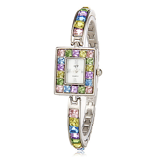 

Women's Luxury Watches Bracelet Watch Diamond Watch Japanese Quartz Multi-Colored Imitation Diamond Analog Ladies Sparkle Fashion Elegant Bling Bling