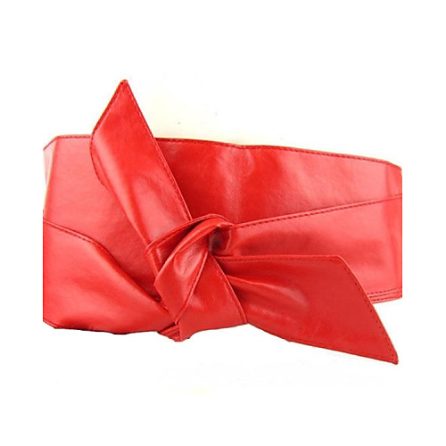 

Women's Party Leather Wide Belt - Solid Colored