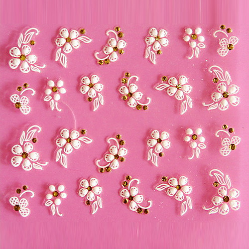 

1 pcs 3D Nail Stickers nail art Manicure Pedicure Lovely Flower / Fashion Daily