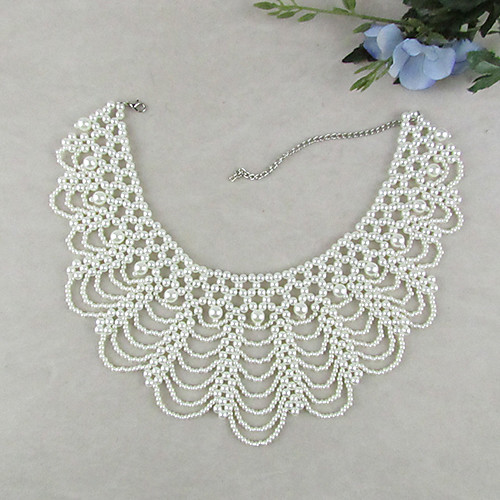 

Women's Pearl Collar Necklace Seed Pearls Ladies Vintage Fashion Elegant Pearl Imitation Pearl White Necklace Jewelry 1pc For Wedding Party Special Occasion Birthday Gift Daily