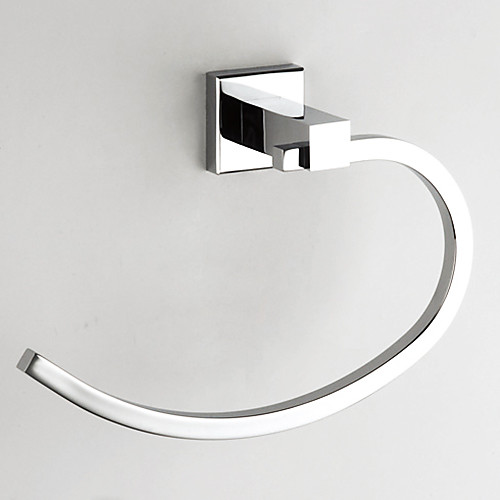 

Towel Bar Contemporary Brass 1 pc - Hotel bath towel ring Wall Mounted