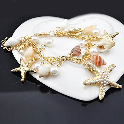 

Women's Charm Bracelet Aquarius Ladies Cowry Bracelet Jewelry For Party Daily Holiday Birthday Party / Shell