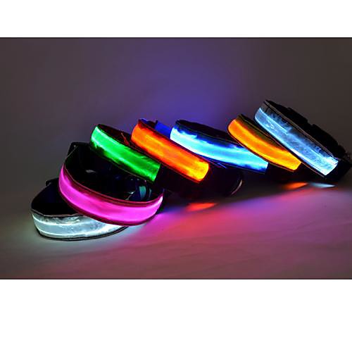 

Dog Collar Light Up Collar Reflective LED Lights Adjustable / Retractable Nylon White Yellow Red Blue Pink