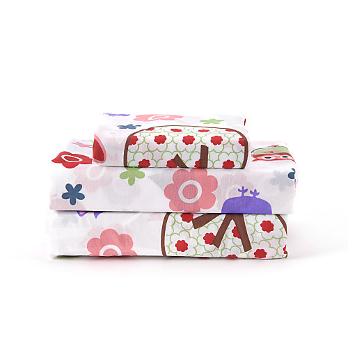 

Sheet Set - Microfibre Floral 1pc Flat Sheet / 1pc Fitted Sheet / 2pcs Pillowcases (only 1pc pillowcase for Twin or Single)