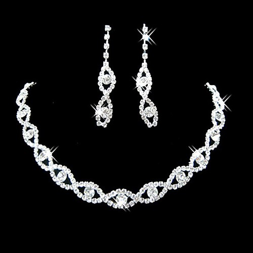 

Women's Synthetic Diamond Drop Earrings Bridal Jewelry Sets Ladies Elegant Bridal everyday Rhinestone Silver Plated Earrings Jewelry Silver For Wedding Party Engagement Gift Masquerade Engagement