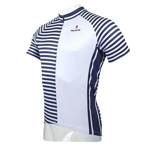

ILPALADINO Men's Short Sleeve Cycling Jersey Stripes Bike Jersey Top Mountain Bike MTB Road Bike Cycling Breathable Quick Dry Ultraviolet Resistant Sports Clothing Apparel