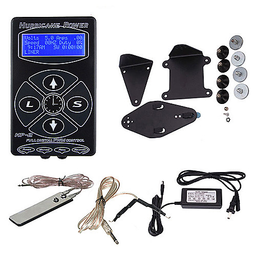 

hurricane digital tattoo machine power clip cord foot pedal LCD 110-240V V Classic Daily