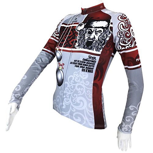 

Women's Long Sleeve Winter Polyester Red / White Bike Jersey Top Mountain Bike MTB Thermal / Warm Breathable Quick Dry Sports Clothing Apparel / Ultraviolet Resistant