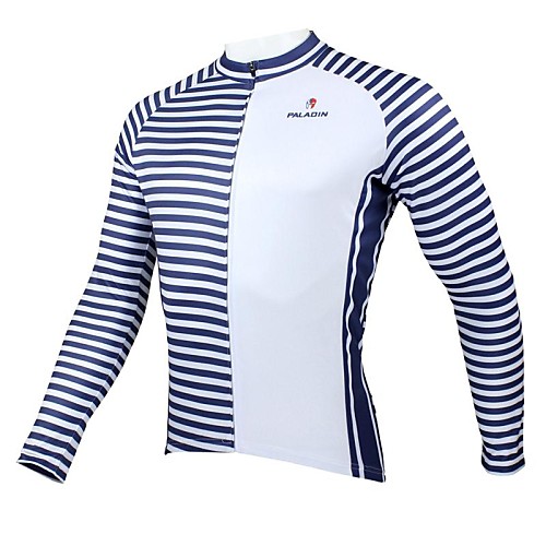 

Men's Long Sleeve Winter Navy Bike Jersey Top Thermal / Warm Breathable Quick Dry Sports Clothing Apparel / Ultraviolet Resistant